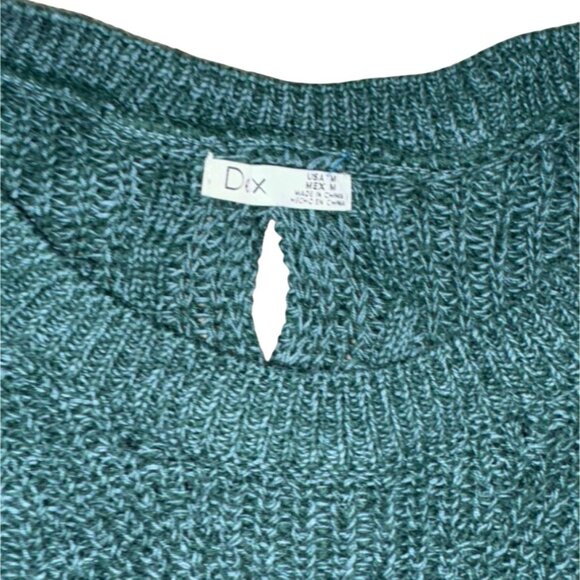 Dex Womens Knit Sweater With Back Cut Outs-Green-Size M-GUC - Picture 3 of 6